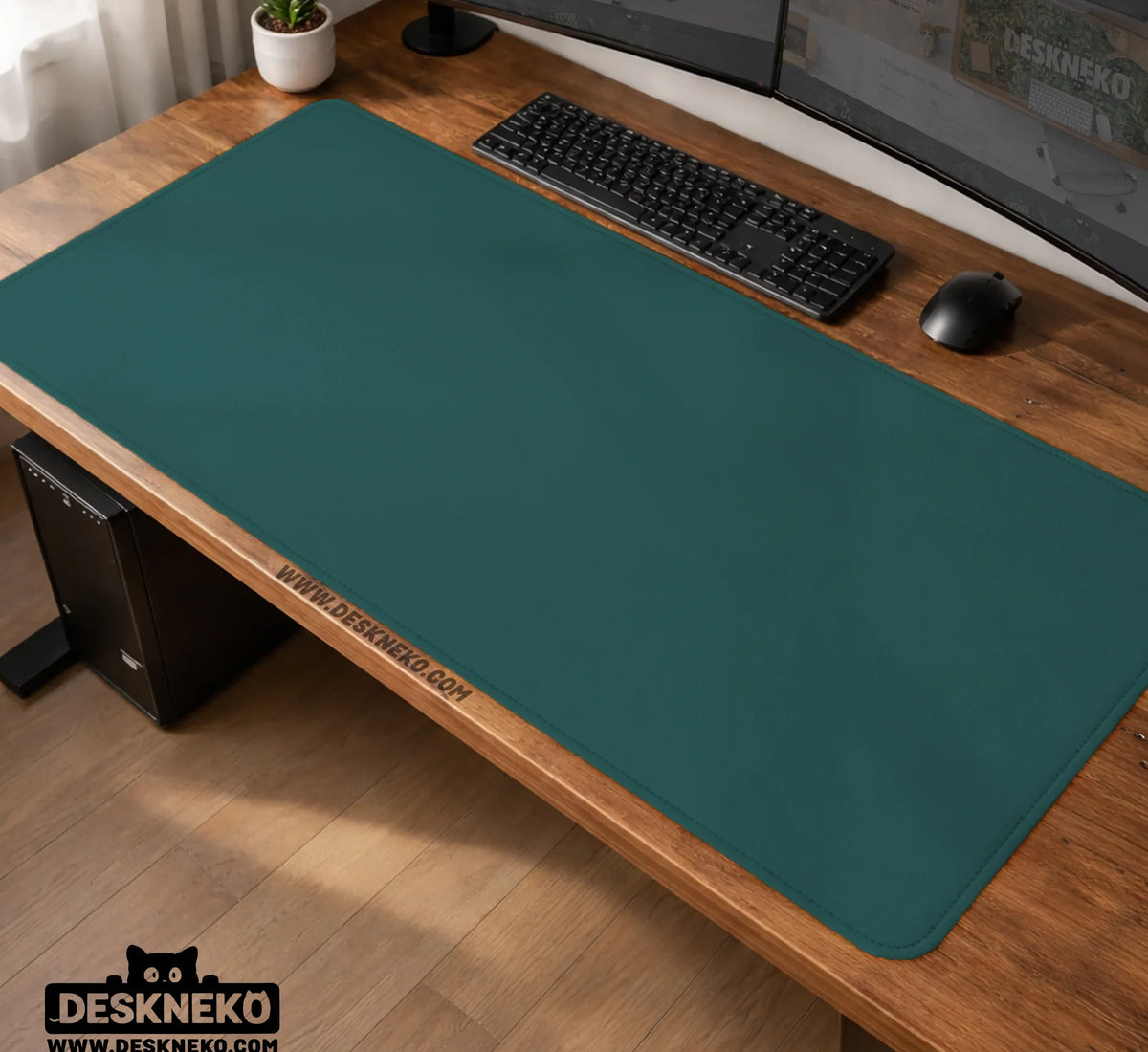 Ergonomic Teal Mousepad with Wrist Rest for Office and Gaming - Deskneko