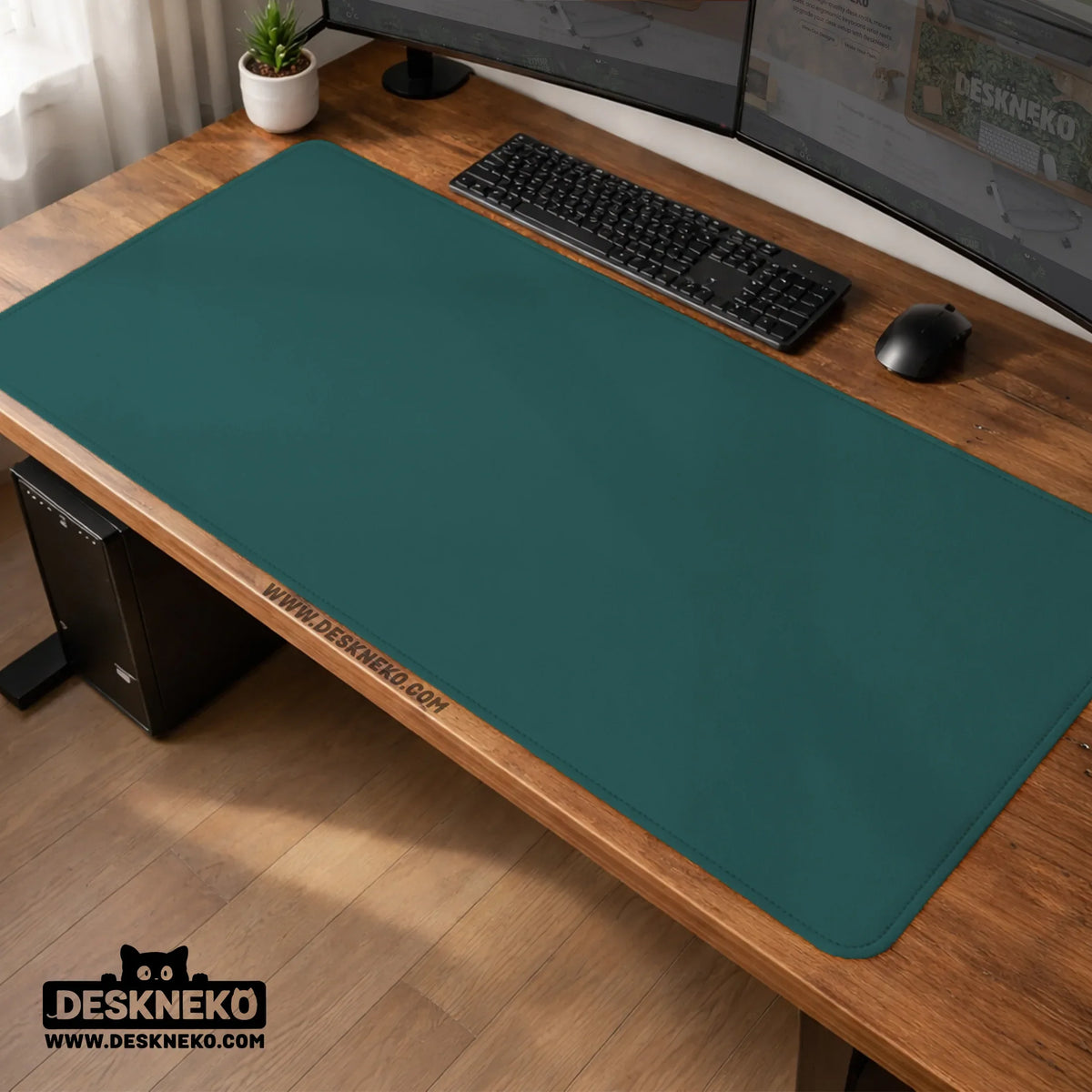 Ergonomic Teal Mousepad with Wrist Rest for Office and Gaming - Deskneko
