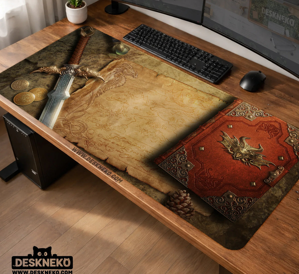 Fantasy Map Deskmat Mousepad, - Deskneko