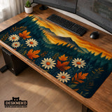 Sunset Forest Mountain Desk Mat - Deskneko