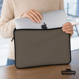 Cocoa Laptop Sleeve Case, Minimalist Padded Notebook Cover - Deskneko