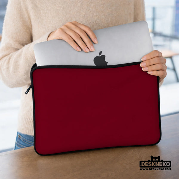 Burgundy Laptop Sleeve & Bag for MacBook and Notebooks - Deskneko