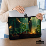 Cozy Green Window Laptop Sleeve & Bag - Deskneko