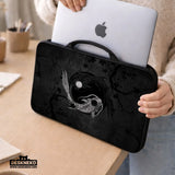 Dark Koi Yin Yang Laptop Sleeve & Bag, Japanese Ink Case - Deskneko