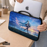 Blue Anime Laptop Sleeve with Handle - Deskneko