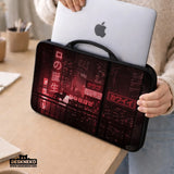Red Cyberpunk Laptop Sleeve & Bag - Deskneko