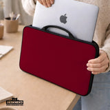 Burgundy Laptop Sleeve & Bag for MacBook and Notebooks - Deskneko