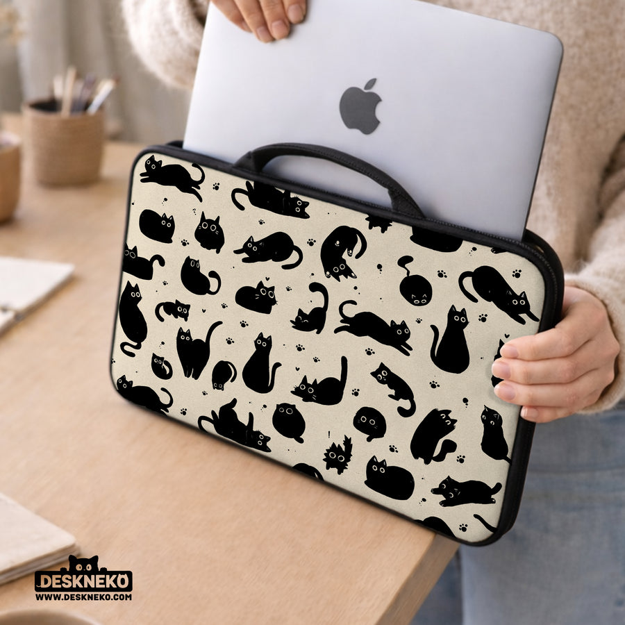 Cat Pattern Laptop Sleeve - Laptop Sleeve - Deskneko - Laptop Sleeves & Bags
