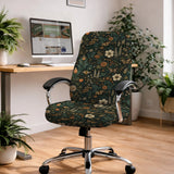 Dark Floral Chair Cover - Deskneko