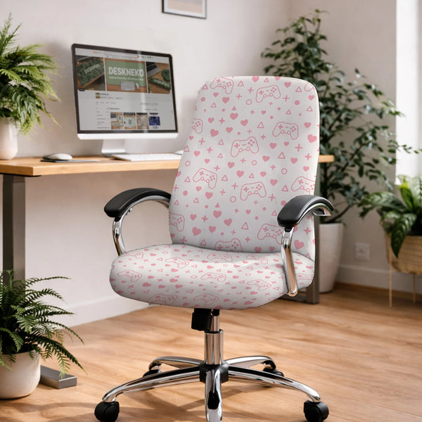 Pink Gamer Chair Cover - Deskneko