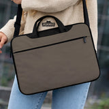 Cocoa Laptop Sleeve Case, Minimalist Padded Notebook Cover - Deskneko
