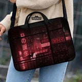 Red Cyberpunk Laptop Sleeve & Bag - Deskneko