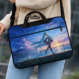 Blue Anime Laptop Sleeve with Handle - Deskneko