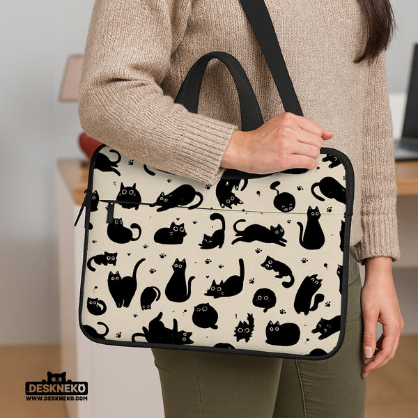 Cat Pattern Laptop Sleeve - Laptop Sleeve - Deskneko - Laptop Sleeves & Bags
