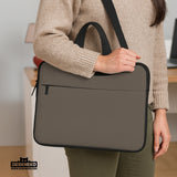 Cocoa Laptop Sleeve Case, Minimalist Padded Notebook Cover - Deskneko