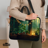 Cozy Green Window Laptop Sleeve & Bag - Deskneko