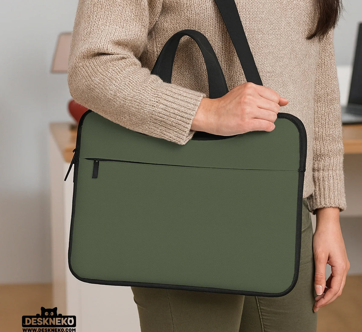 Midnight Olive Laptop Sleeve - Deskneko