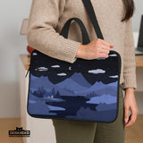 Whimisical Blue Cat Mountains Laptop Sleeve & Bag - Deskneko