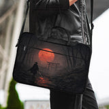 Samurai Red Moon Laptop Sleeve & Bag with Handle and Shoulder Strap - Deskneko