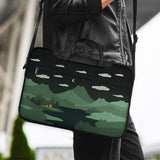 Green Cat Mountains Laptop Sleeve & Bag - Deskneko