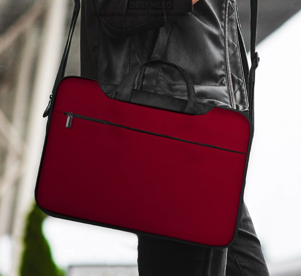 Burgundy Laptop Sleeve & Bag for MacBook and Notebooks - Deskneko