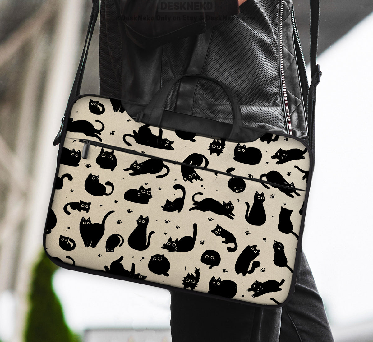 Cat Pattern Laptop Sleeve - Laptop Sleeve - Deskneko - Laptop Sleeves & Bags