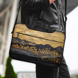 Gold Japandi Laptop Bag with Shoulder Strap - Deskneko