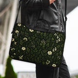 Botanical Laptop Sleeve & Bag with Dark Green Floral Pattern - Deskneko