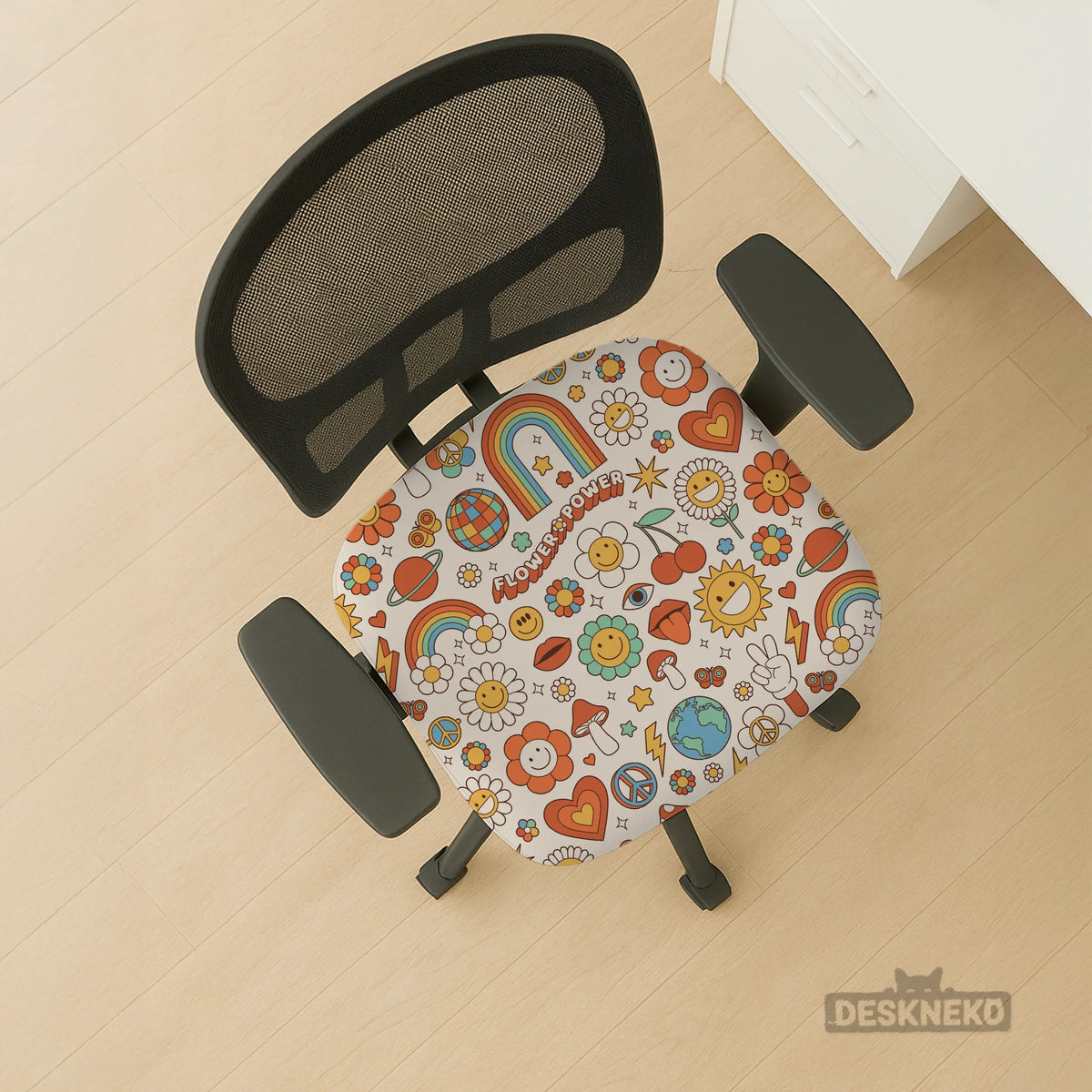 Retro Flower Chair Cover - Deskneko
