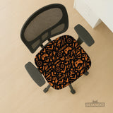 Orange Black Chair Cover - Deskneko
