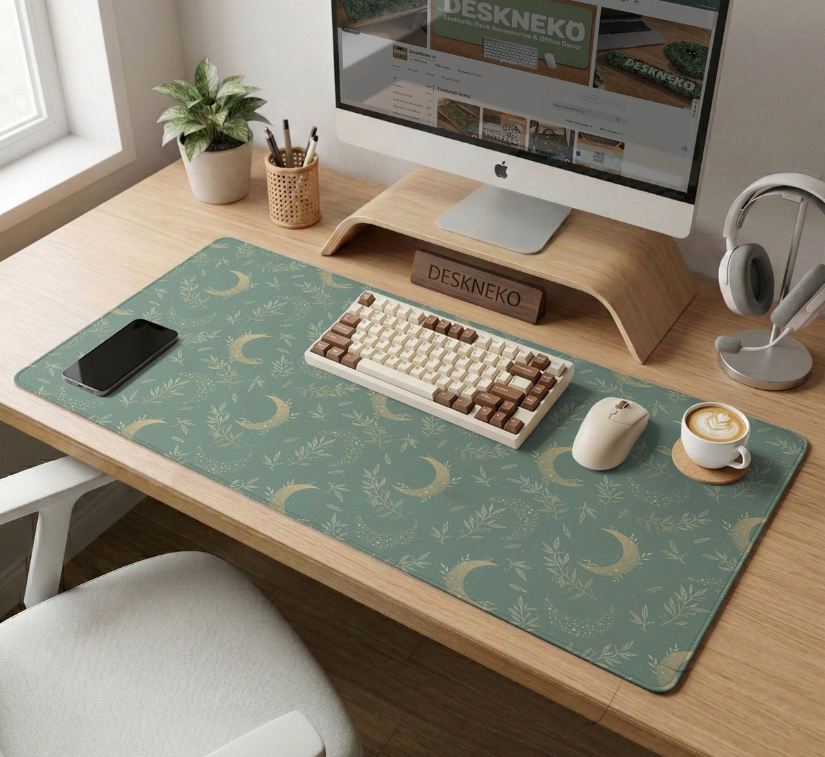 Celestial Moon Desk Mat - Desk Mat - Deskneko - Desk Mats & Mousepads
