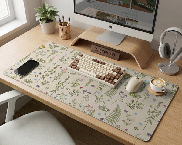 Wildflower Pattern Desk Mat - Desk Mat - Deskneko - Desk Mats & Mousepads