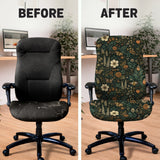 Dark Floral Chair Cover - Deskneko