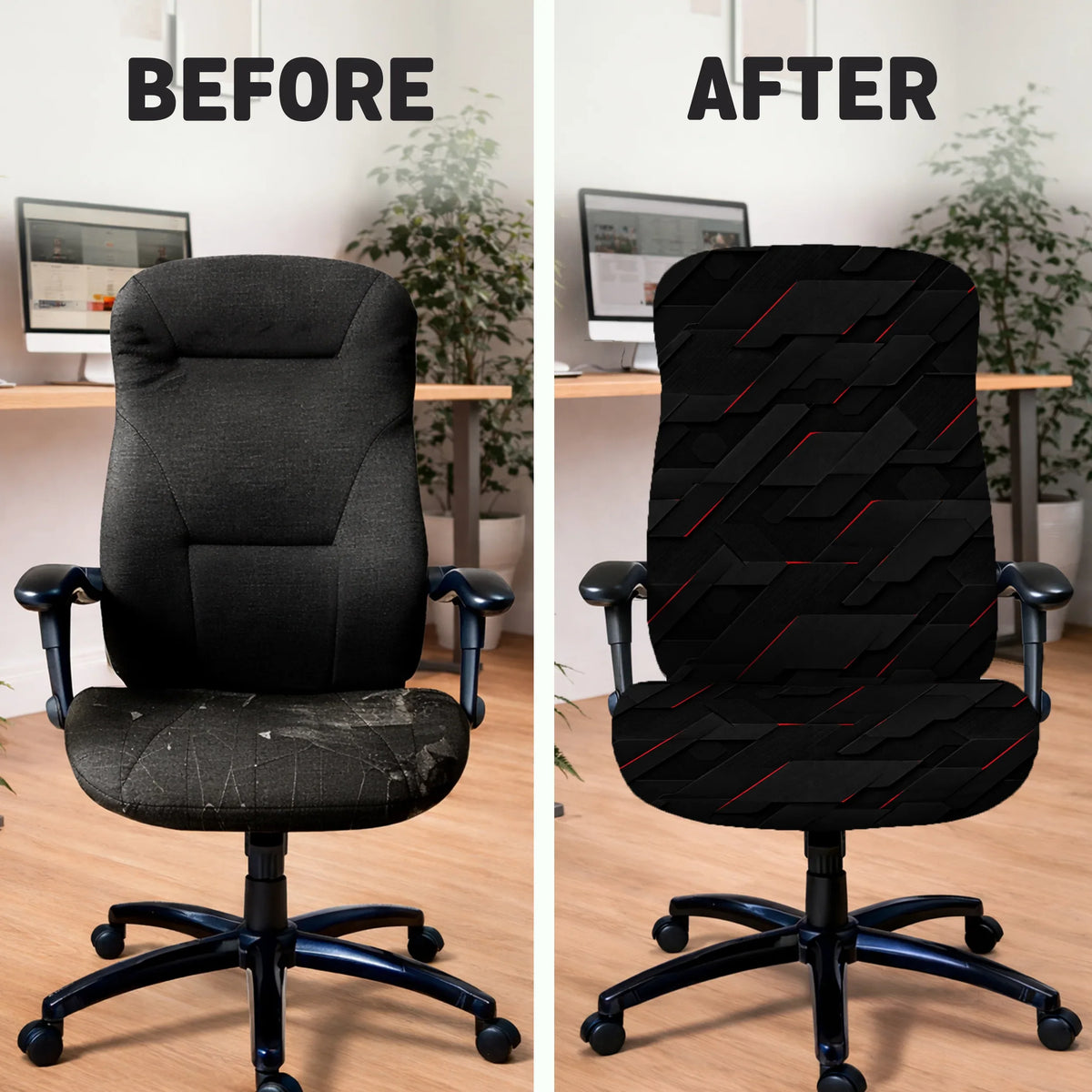 Black Tech Chair Cover - Deskneko