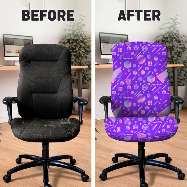 Geometric Chair Cover - Deskneko
