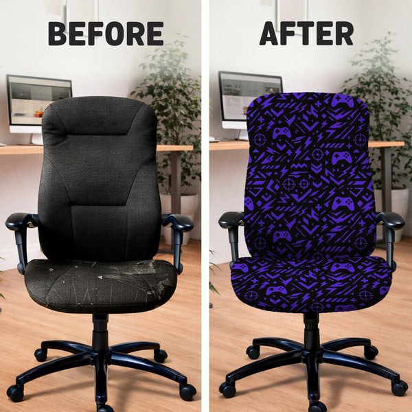 Purple Chair Cover - Deskneko
