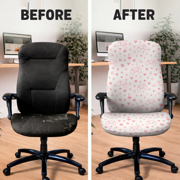 Pink Gamer Chair Cover - Deskneko
