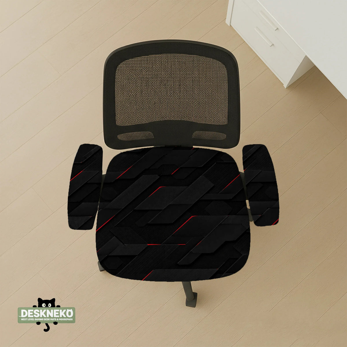 Black Tech Chair Cover - Deskneko