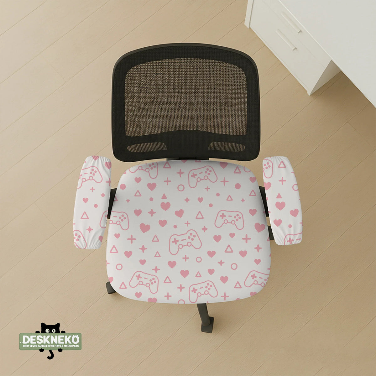 Pink Gamer Chair Cover - Deskneko