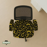 Black & Yellow Chair Cover - Deskneko