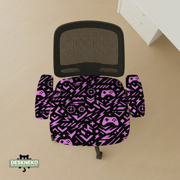 Black & Pink Chair Cover - Deskneko