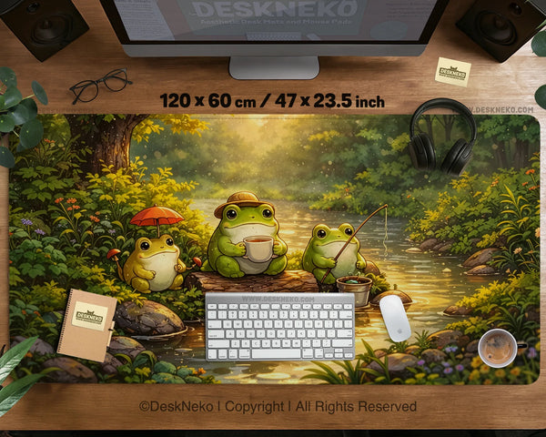 Forest Frogs Desk Mat - Deskneko