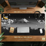 Black Mount Fuji Desk Mat - Deskneko