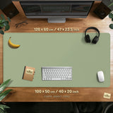 Sage Green Desk Mat XXL Extended Mousepad for Office and Gaming - Deskneko