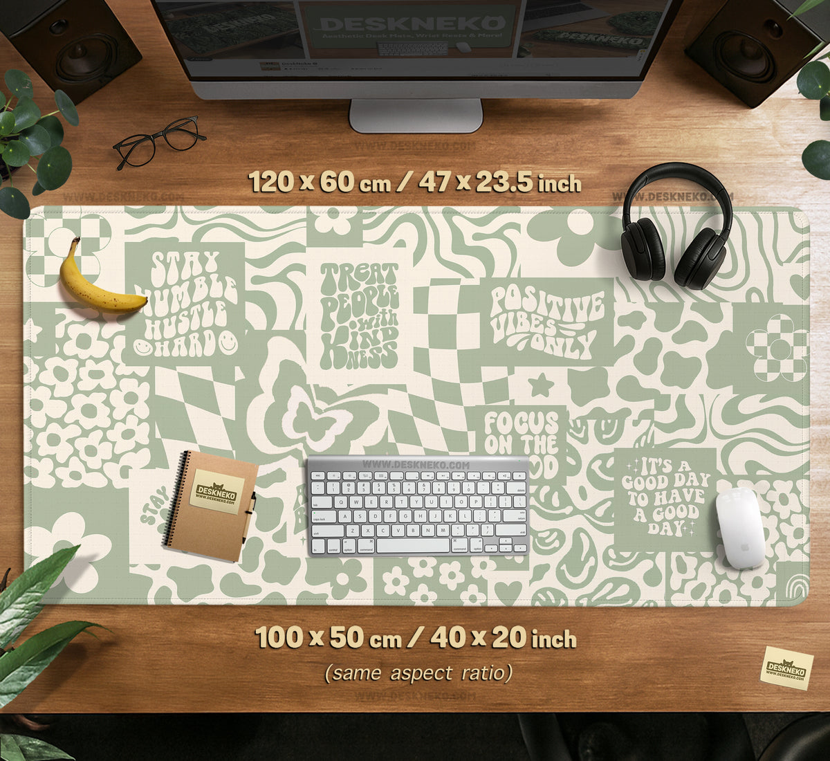Positive Affirmations Desk Mat Mousepad - Desk Mat - Deskneko - Desk Mats & Mousepads