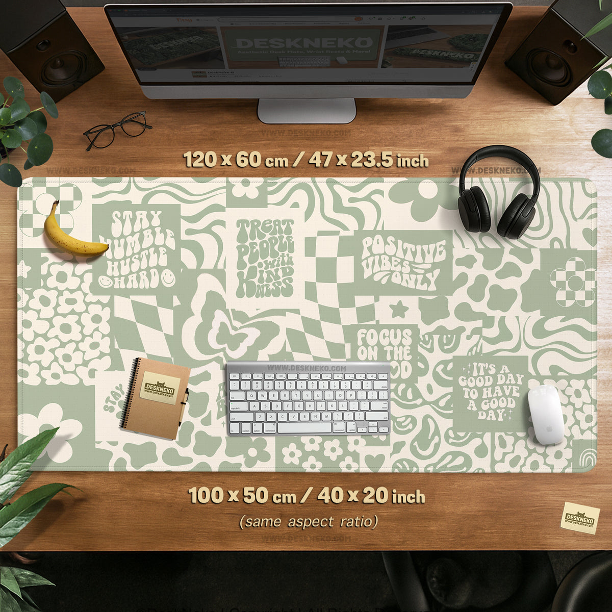 Positive Affirmations Desk Mat Mousepad - Desk Mat - Deskneko - Desk Mats & Mousepads