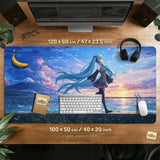 Anime Girl Landscape gaming desk mat mousepad - Deskneko