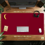 Burgundy Desk Mat for Gaming and Office Desks | Premium Mousepad - Deskneko
