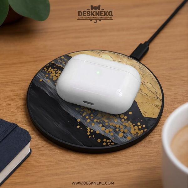 Black Gold Wireless Charger - Deskneko