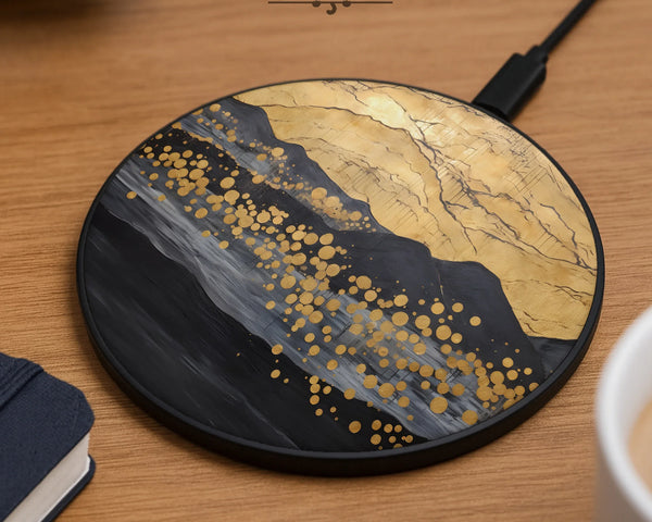 Black Gold Wireless Charger - Deskneko